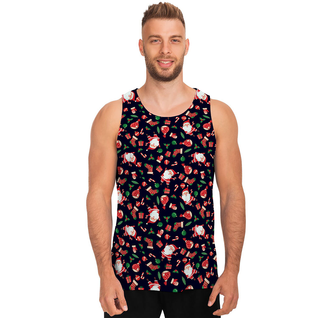 Cute Merry Christmas Pattern Print Men's Tank Top