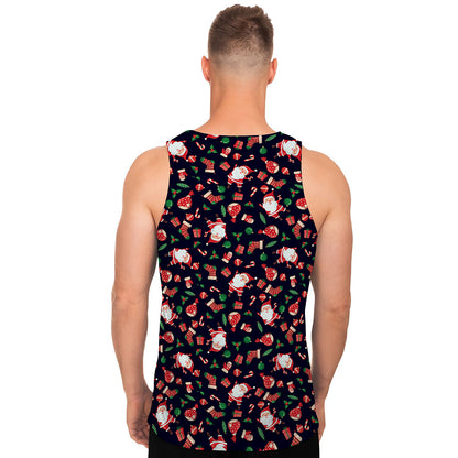 Cute Merry Christmas Pattern Print Men's Tank Top