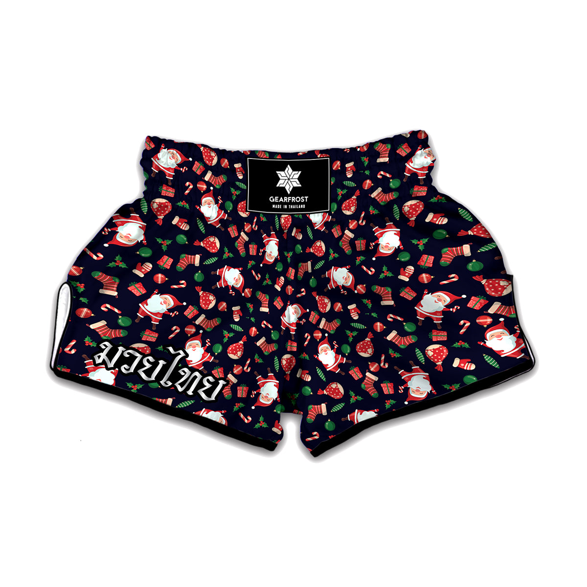 Cute Merry Christmas Pattern Print Muay Thai Boxing Shorts