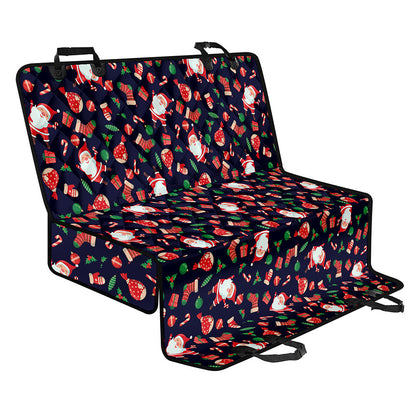 Cute Merry Christmas Pattern Print Pet Car Back Seat Cover