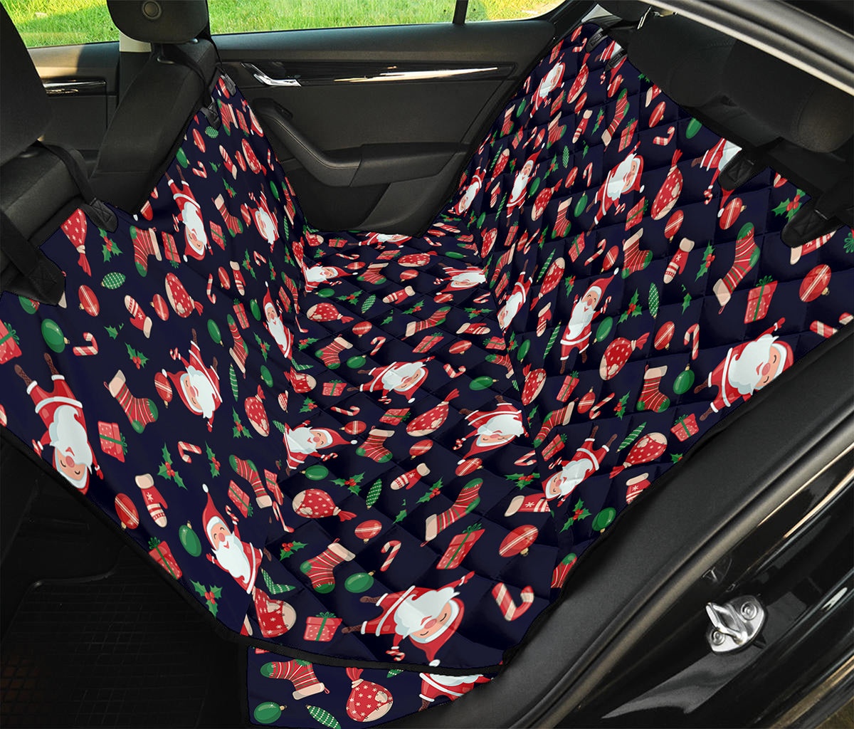 Cute Merry Christmas Pattern Print Pet Car Back Seat Cover