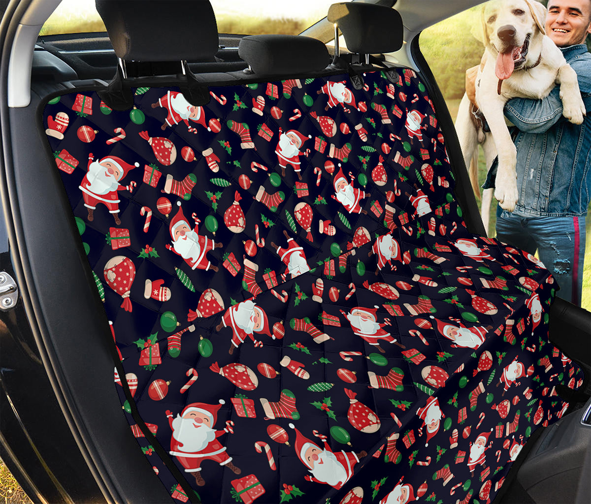 Cute Merry Christmas Pattern Print Pet Car Back Seat Cover