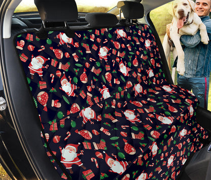 Cute Merry Christmas Pattern Print Pet Car Back Seat Cover
