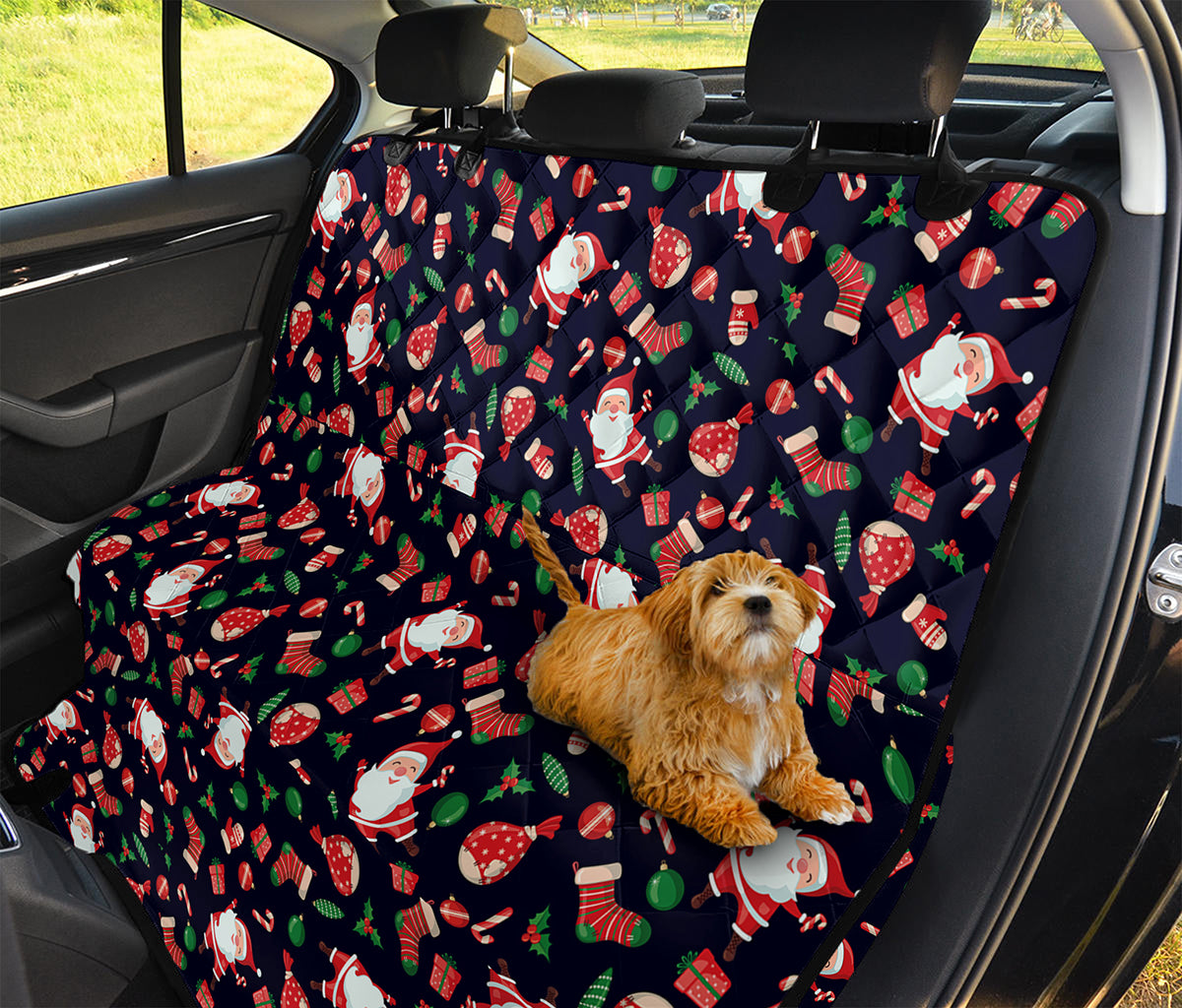 Cute Merry Christmas Pattern Print Pet Car Back Seat Cover