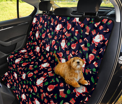 Cute Merry Christmas Pattern Print Pet Car Back Seat Cover