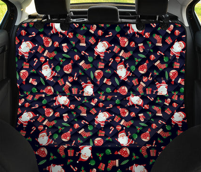 Cute Merry Christmas Pattern Print Pet Car Back Seat Cover