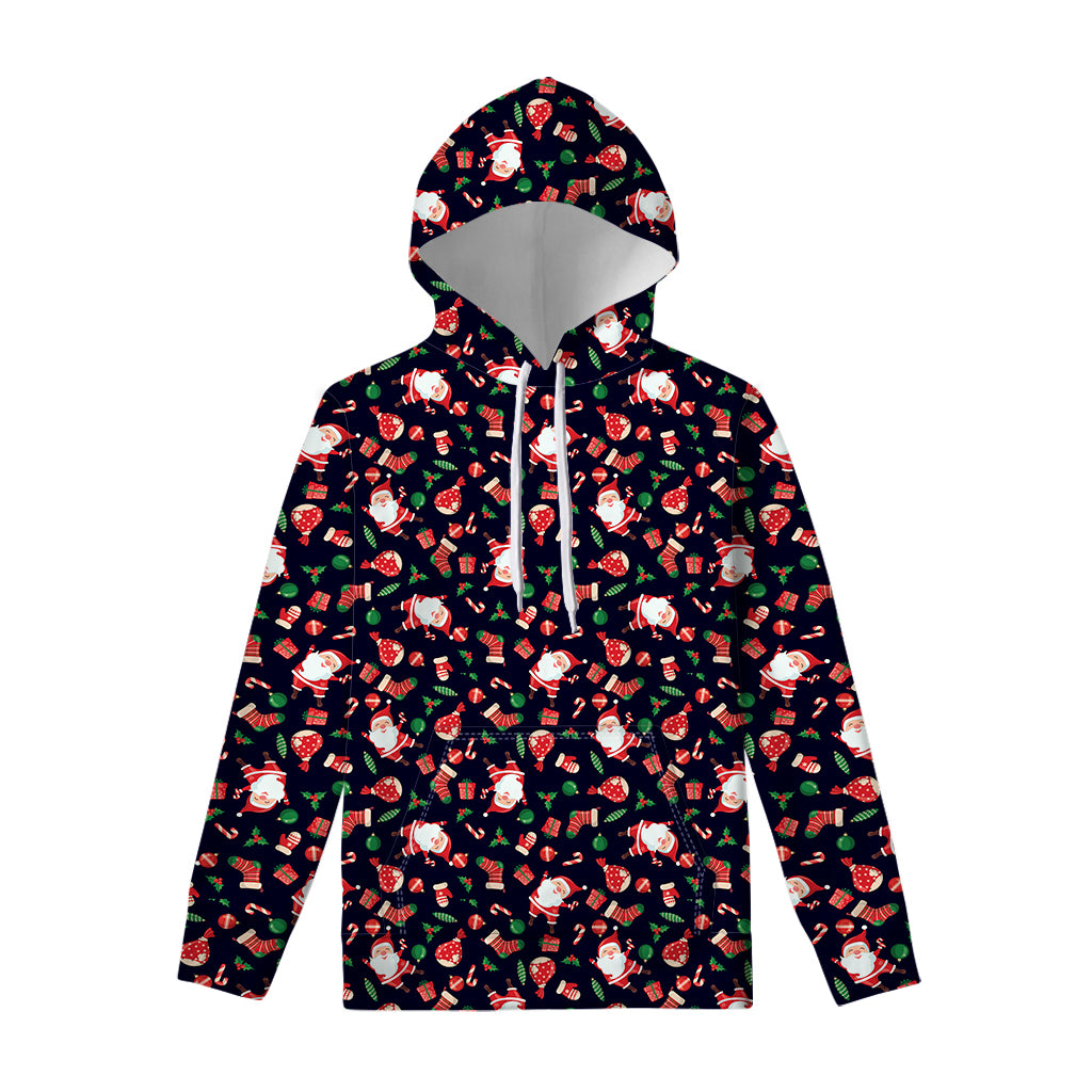 Cute Merry Christmas Pattern Print Pullover Hoodie