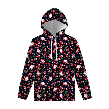 Cute Merry Christmas Pattern Print Pullover Hoodie