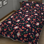 Cute Merry Christmas Pattern Print Quilt Bed Set