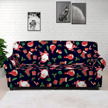 Cute Merry Christmas Pattern Print Sofa Cover