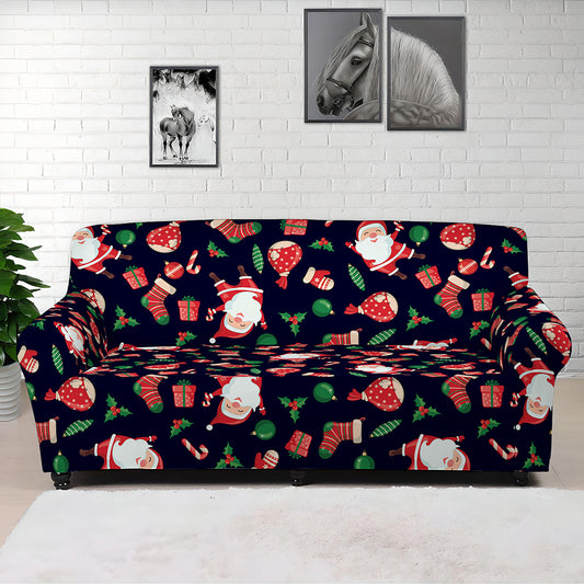 Cute Merry Christmas Pattern Print Sofa Cover
