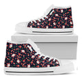 Cute Merry Christmas Pattern Print White High Top Sneakers