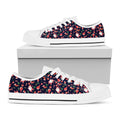 Cute Merry Christmas Pattern Print White Low Top Sneakers