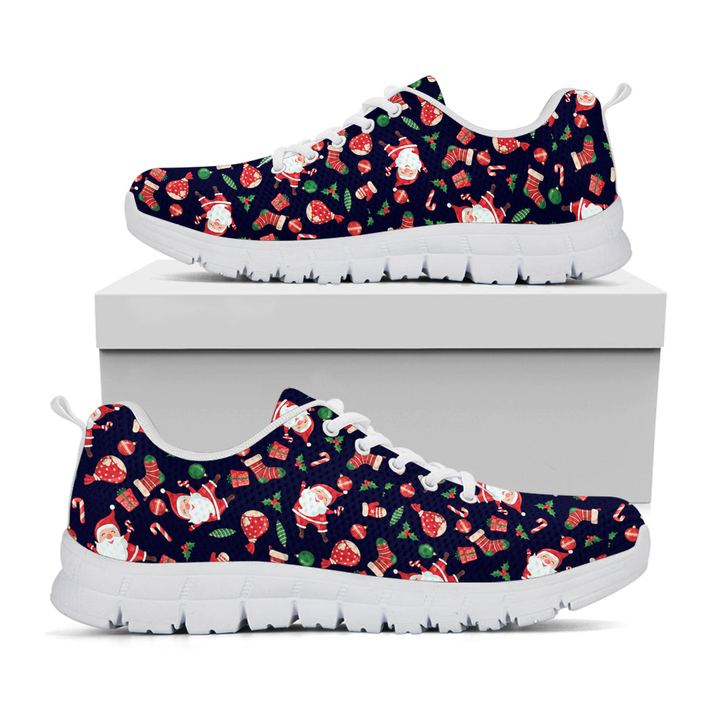 Cute Merry Christmas Pattern Print White Sneakers