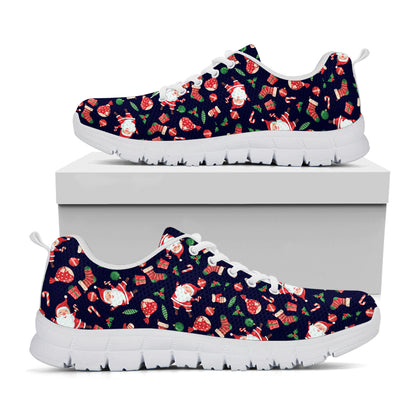 Cute Merry Christmas Pattern Print White Sneakers