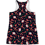 Cute Merry Christmas Pattern Print Women's Racerback Tank Top