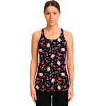 Cute Merry Christmas Pattern Print Women's Racerback Tank Top