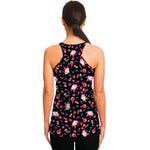 Cute Merry Christmas Pattern Print Women's Racerback Tank Top