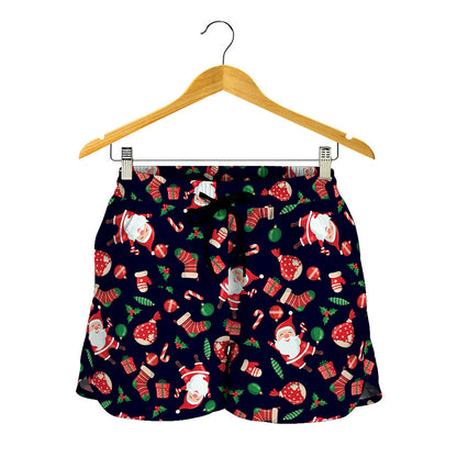 Cute Merry Christmas Pattern Print Women's Shorts