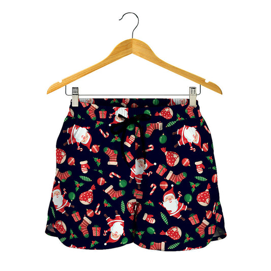 Cute Merry Christmas Pattern Print Women's Shorts