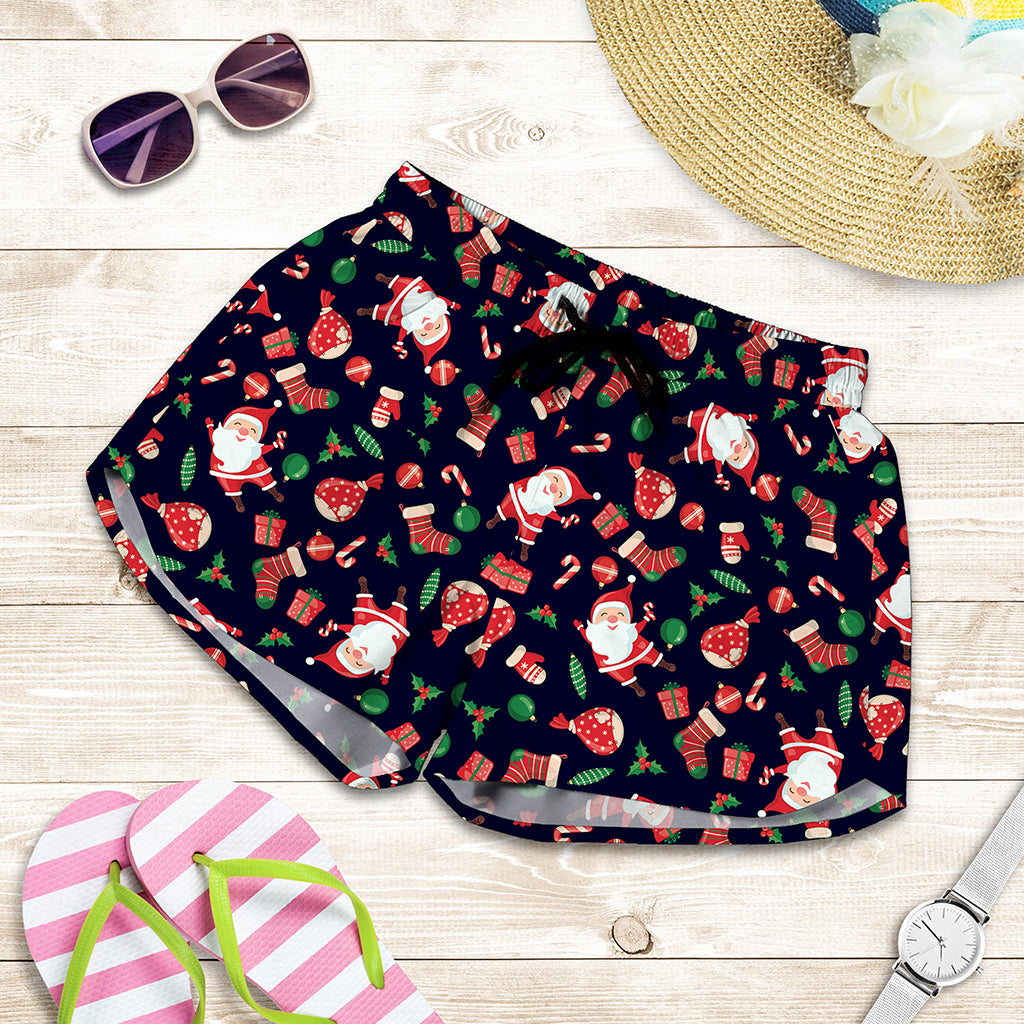 Cute Merry Christmas Pattern Print Women's Shorts