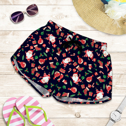 Cute Merry Christmas Pattern Print Women's Shorts