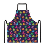 Cute Monster Pattern Print Apron