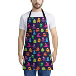 Cute Monster Pattern Print Apron