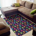 Cute Monster Pattern Print Area Rug