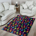Cute Monster Pattern Print Area Rug