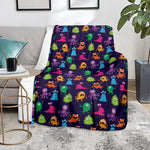 Cute Monster Pattern Print Blanket