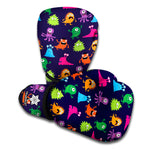 Cute Monster Pattern Print Boxing Gloves