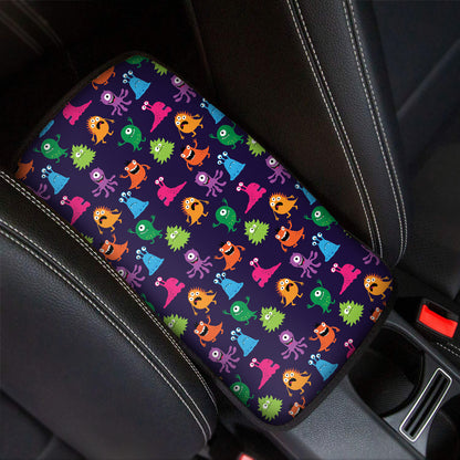 Cute Monster Pattern Print Car Center Console Cover
