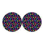 Cute Monster Pattern Print Car Coasters