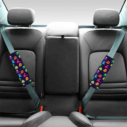 Cute Monster Pattern Print Car Seat Belt Covers