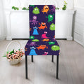 Cute Monster Pattern Print Dining Chair Slipcover