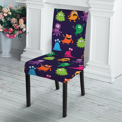 Cute Monster Pattern Print Dining Chair Slipcover