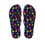 Cute Monster Pattern Print Flip Flops