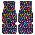 Cute Monster Pattern Print Front and Back Car Floor Mats
