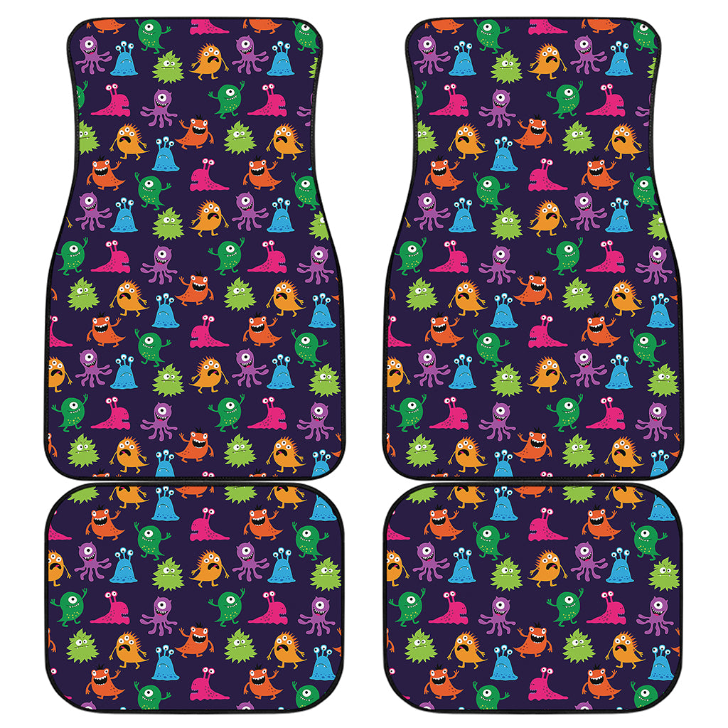 Cute Monster Pattern Print Front and Back Car Floor Mats