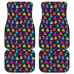 Cute Monster Pattern Print Front and Back Car Floor Mats