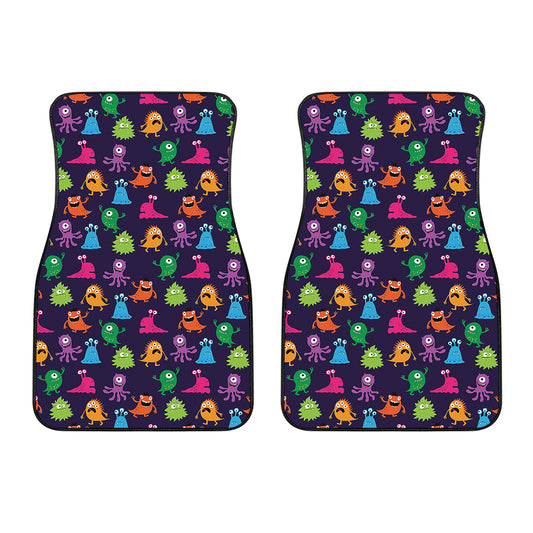 Cute Monster Pattern Print Front Car Floor Mats