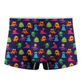 Cute Monster Pattern Print Men's Boxer Briefs