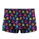 Cute Monster Pattern Print Men's Boxer Briefs