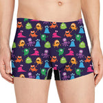 Cute Monster Pattern Print Men's Boxer Briefs