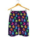 Cute Monster Pattern Print Men's Shorts
