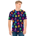 Cute Monster Pattern Print Men's T-Shirt