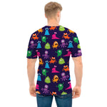 Cute Monster Pattern Print Men's T-Shirt