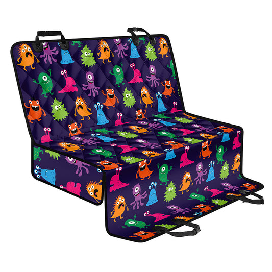 Cute Monster Pattern Print Pet Car Back Seat Cover