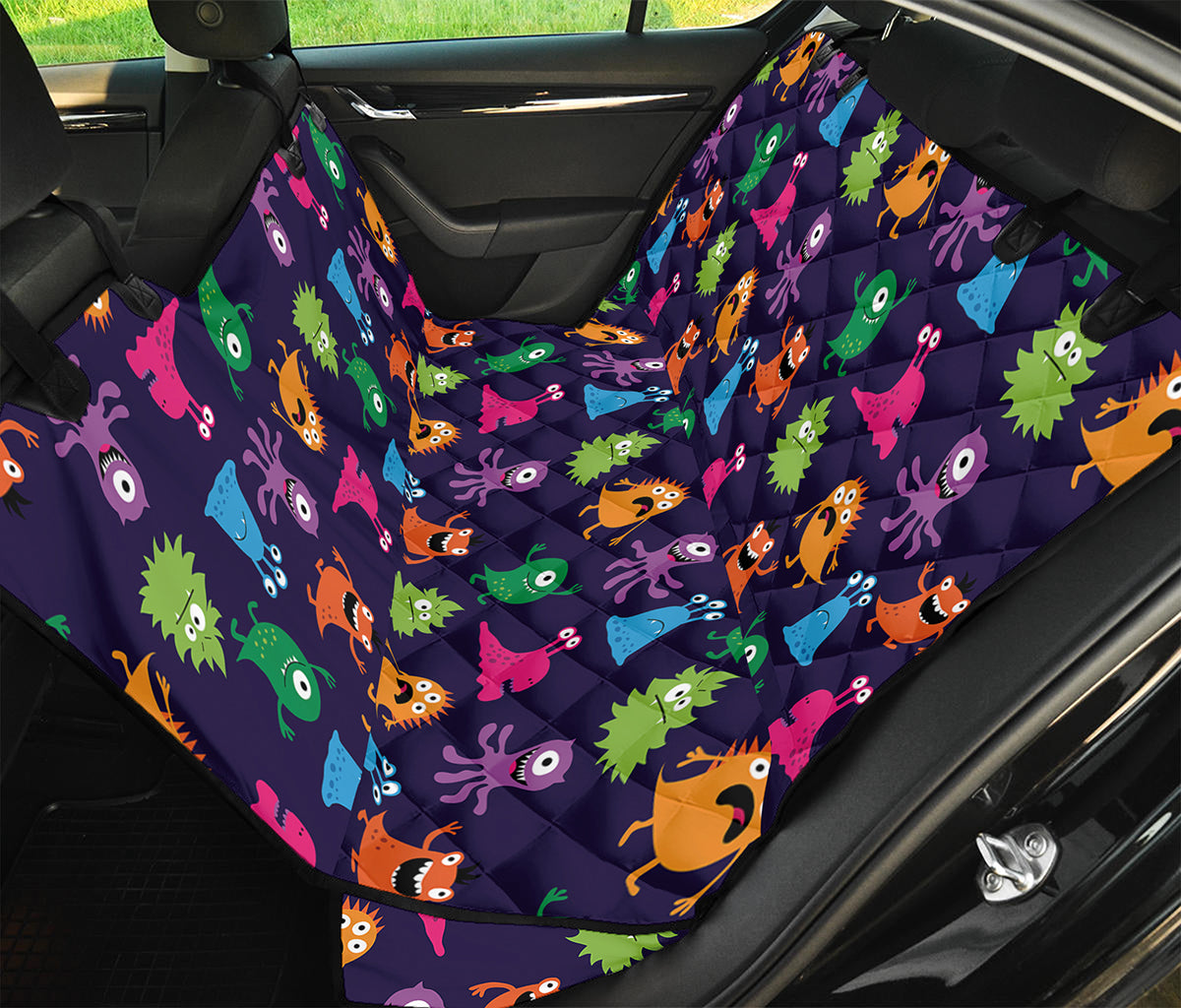 Cute Monster Pattern Print Pet Car Back Seat Cover